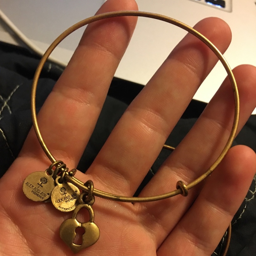 Alex and Ani lock heart bracelet
